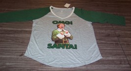 Women&#39;s Teen Elf Will Farrel Omg Santa Christmas Long Sleeve T-Shirt Large New - £15.64 GBP