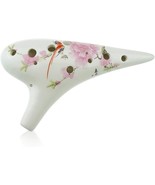 Ocarinawind &quot;Bird Love Flower&quot; 12 Hole Ceramic Ocarina, Hand Painting. - £31.33 GBP