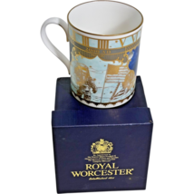 Royal Worcester Bone China Millennium Commemorative flight themed Mug NIB - $333.13 MXN