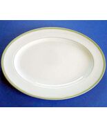 Waterford Golden Apple Large Oval Serving Platter 15&quot; Green Gold Band Ne... - $2,359.05 MXN