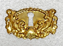 Old Keyhole Scrolls Detail Lock Cover Brass Colored 2  x 1 1/4 inch Key ... - $175.40 MXN