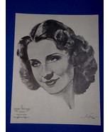 Norma Shearer Academy Award Oscar Portrait Print Vintage 1962 Volpe The ... - $226.56 MXN