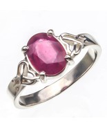 Natural Certified Ruby Gemstone Ring Vintage Ring /Cocktail Ring Bands S... - £77.85 GBP