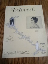Vintage &quot;Beloved&quot; by Gus Kahn and Joe Sanders Irving Berlin Inc Music Publisher - £14.93 GBP