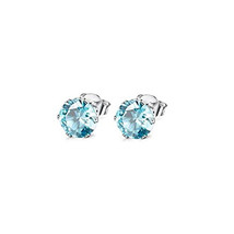 Wish Classic Six-Prong Multicolor Zircon Earrings For Men And Women Mini Color T - £7.83 GBP