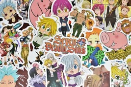 50 Seven Deadly Sins Game Anime Vinyl Stickers Pack For Hydro Flask Lapt... - $15.58