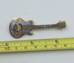 Hard Rock Cafe 1998 Maui Hawaii Guitar Collectors Pin Light Metallic Purple Gold - $21.81