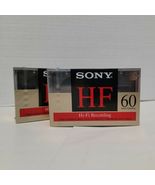 Sony High Fidelity HF 60 Min Audio Cassette 2 Pack Music Voice Sealed - $3.95