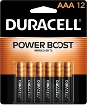 Duracell Coppertop AAA Batteries with Power Boost Ingredients, 12 Count Pack Tri - £21.57 GBP