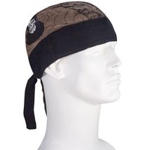 Grim Reaper &amp; Spiderwebs Spider DO Rag COTTON FITTED TIED BANDANA Skull ... - $8.99