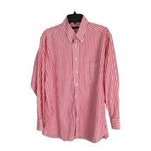 Burberry Mens Shirt Adult Size 16 1/2 34 Pinkish Stripped Long Sleeve Bu... - $36.89