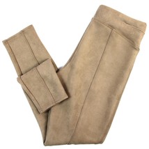 SPANX Womens S Faux Suede Legging Taupe Camel Pull On Stretch Neutral Cl... - £35.51 GBP