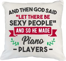 Make Your Mark Design Piano Players White Pillow Cover for Musician &amp; Instrument - £19.34 GBP+