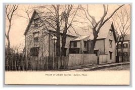 House of the Seven Gables Salem Massachusetts MA UNP UDB Postcard Z10 - £3.05 GBP