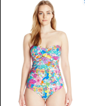 NWT Anne Cole Women&#39;s Plus-Size This Bud&#39;s for You Twist One Piece Swimsuit 24W - £93.82 GBP