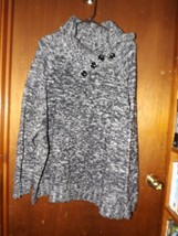 Karen Scott Woman 3/4 Sleeve Heavyweight Black &amp; White Sweater - Size 3X - £20.85 GBP