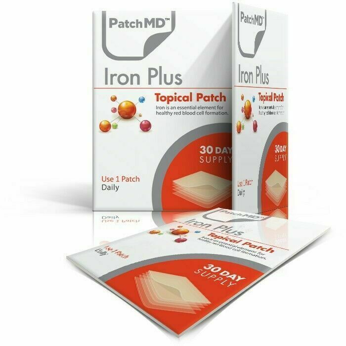 PatchMD Iron Plus Topical - Brand New 3 Month Supply - 90 Patches-EXP 2022 - $40.87
