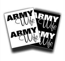 4X ARMY WIFE Decal Sticker for Military Service Vet Family Car Truck Win... - £10.81 GBP