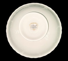 Syracuse China Wedding Ring Silhouette Serving Bowl 8.5" White Silver Trim USA image 6
