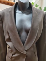 Tahari Women Black Polyester Single Breasted Blazer &amp; Pant 2 Pc&#39;s Suit Size 12P - £40.79 GBP