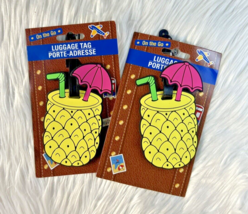 On the Go Pineapple Luggage Tags with Lable Identifiers - 2-Pack - $7.99
