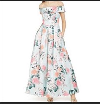 Eliza J Off-The-Shoulder Floral Gown BNWTS Retails $268.00 Size 10 - £71.84 GBP