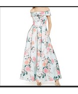 Eliza J Off-The-Shoulder Floral Gown BNWTS Retails $268.00 Size 10 - $1,713.36 MXN