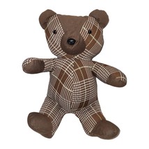 Handcrafted Teddy Bear Washington State Penitentiary Inmate Brown Fabric - £14.11 GBP