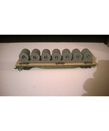 Tyco HO Model Train 335 Great Northern 50&#39; Flat Car With Cable Reel Load - $20.51 CAD