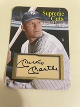 Supreme Cuts Mickey Mantle autographed baseball card FACSIMILIE - £3.16 GBP