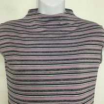 Linda Bertozzi XS Pink Black Striped Cap Sleeve Shell Tank Top  - $19.11