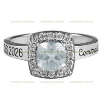 Custom Silver 925 Women&#39;s Embrace College Ring - Custom Graduation Gift - $121.54
