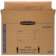 Bankers Box SmoothMove TV/Picture/Mirror Moving Box, Large, 48 x 4 x 33 Inches,  - £65.30 GBP