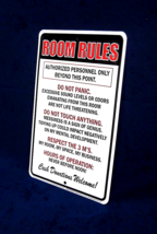 Room Rules -*US Made* Embossed Sign -Teen Bedroom Man Cave Garage Bar Wall Decor - £12.63 GBP