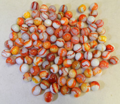 #16389m Vintage Group or Bulk Lot of 100 Peltier Glass Marbles .54 to .6... - $81.17