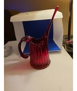 Fostoria Heirloom Amberina Ribbed Pitcher Vase - $26.17