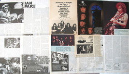 DEEP PURPLE ~ 12 Vintage Color, B&amp;W ARTICLES, Adverts from 1969-1992 ~ C... - £6.61 GBP