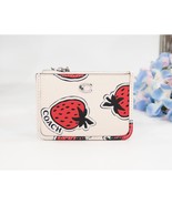 Coach Chalk Leather Strawberry Mini ID Skinny Card Case Wallet NWT CT906 - $98.51