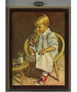 GRETCHEN decor plac Laminated Izgwersen Lithograph Plaque 8&quot;x6&quot; Hampe Cr... - $63.79 CAD