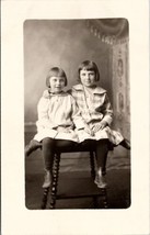 RPPC Edwardian Girls Short Bob Haircuts Button up Boots c1915 Postcard X3 - $12.95