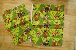 Sewing Lot Brushed Cotton Quilting Craft Fabric Yogi Bear Picnic Hanna B... - $10.88