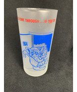 Democratic Elephant 1964 Political H2O Frosted Drinking Glass I&#39;LL come ... - $14.85