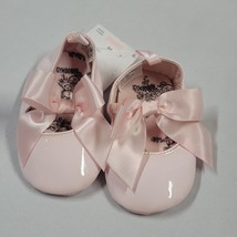 Gymboree Holiday Teddy Bear 2010 Pink Crib Shoes Baby Girl Patent Bow Easter 4 - £11.86 GBP