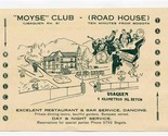 Club Moyse Road House Ad Card Usaquen Bogota Columbia  - $17.82