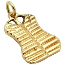 Vintage 10K Yellow Gold Baseball Catcher&#39;s Chest Protector Charm Pendant... - £119.46 GBP