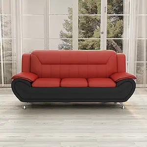 US Pride Furniture Michael Collection Modern Style Faux Leather Couch-Ve... - $1,228.99