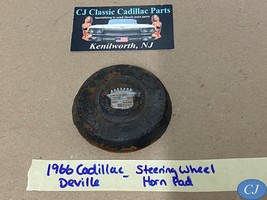 OEM 66 Cadillac Deville STEERING WHEEL HORN PAD BUTTON CAP WITH CREST EM... - $271.50 CAD