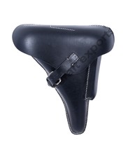 WWII GERMAN LUGER P08 Hardshell BLACK LEATHER HOLSTER - £22.24 GBP