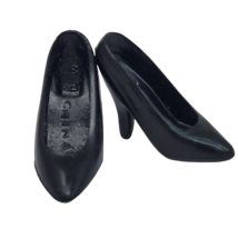 VINTAGE 1990's 80's MATTEL BARBIE BLACK CLOSED TOE HIGH HEEL HEELS PLAST... - $4.75