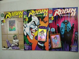 Lot 3 Of 4 Holographic Covers Robin 2 The Jokers Wild Part 1 Of 4 Dc Comics 1991 - £15.82 GBP